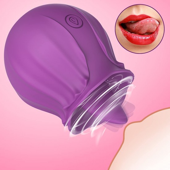 Purple Rose Toy Tongue Vibrator