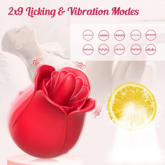 2022 Red Rose Toy Tongue Vibrator