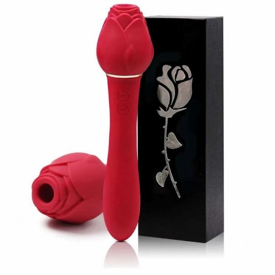 Red Rose Toy Sucking Vibration Dildo Wand