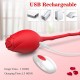 Red Rose Toy Bullet Vibrator Vibrating Egg Remote Control Vibrator