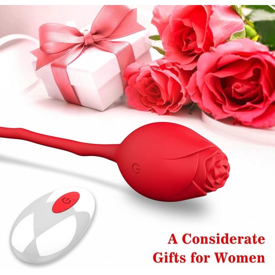 Red Rose Toy Bullet Vibrator Vibrating Egg Remote Control Vibrator